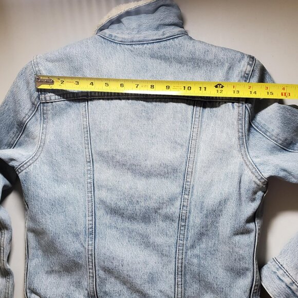 Levi's Premium Denim Trucker Jacket Sherpa Lined SzXS - shipping incl - Picture 12 of 16
